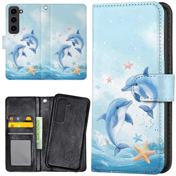 Samsung Galaxy S23 Plus - Plånboksfodral/Skal Dolphins