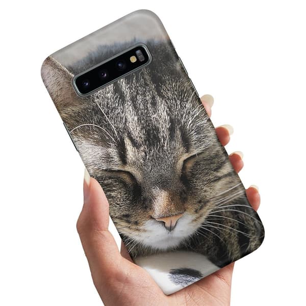 Skal / Mobilskal till Samsung Galaxy S10 - Sovande Katt