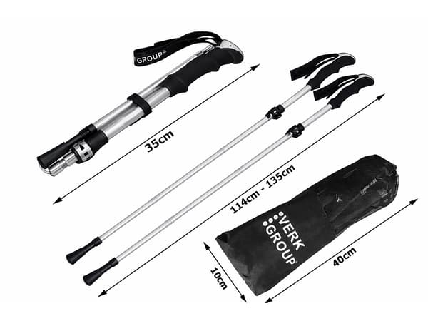 Gåstavar nordic walking set Silver