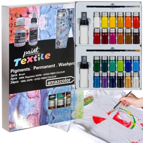 Kangasväri / Tekstiiliväri Setti 24 Väriä - 240 ml Multicolor