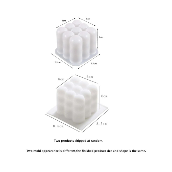 Silikonform Lys - Form for Lystøping - Støpeform Stearin White