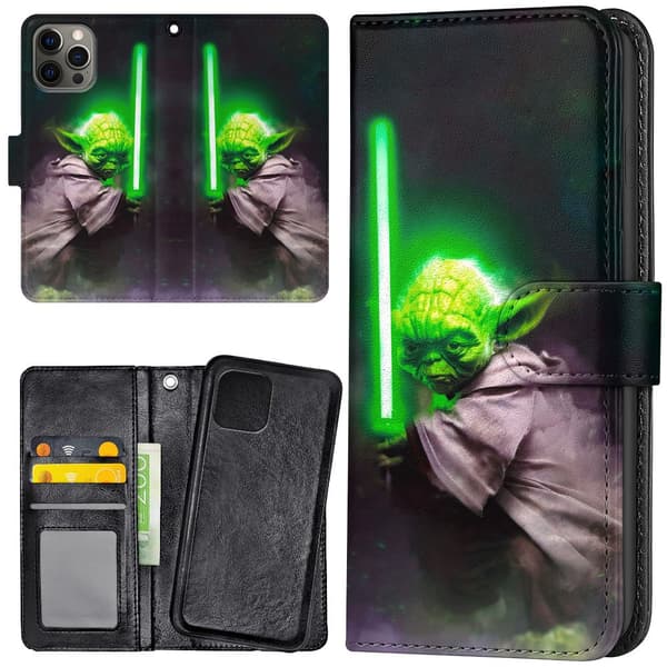 iPhone 16 Pro Max - Plånboksfodral/Skal Yoda Star Wars