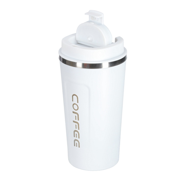 Termosmugg med LED-display - 500 ml Vit