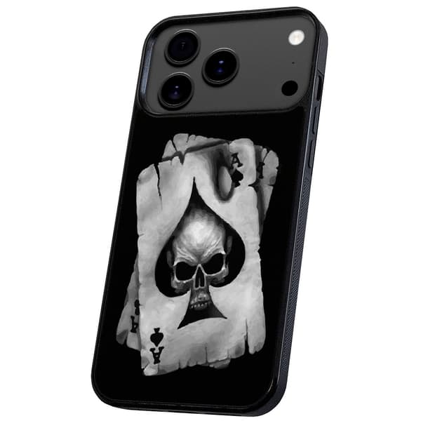 iPhone 17 / 18 Pro Max - Cover/Mobilcover Dødningehoved Kortspil
