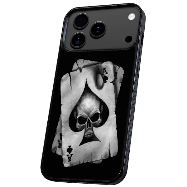 iPhone 17 Pro Max - Deksel/Mobildeksel Dødningehode Kortstokk