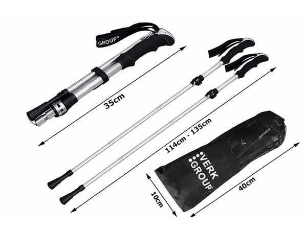 Gåstavar nordic walking set Silver
