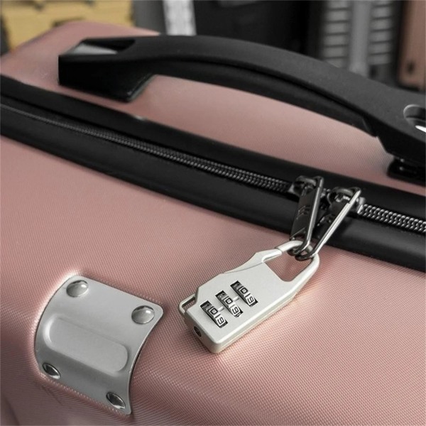 2-Pack - Mini Kodlås - Lås för resväskan grå