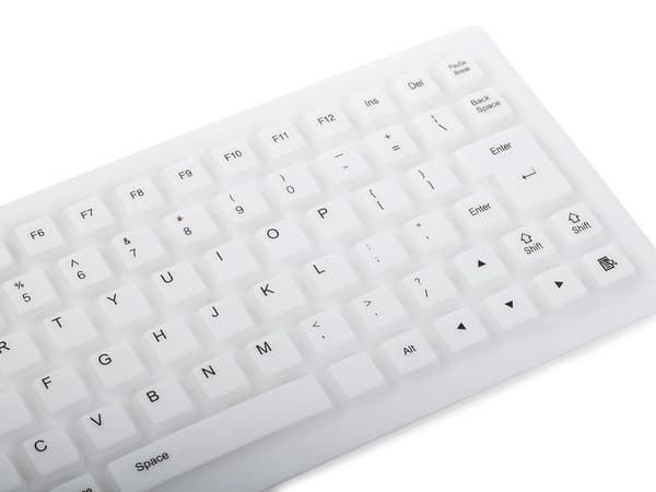 Lydløst Tastatur i Silikon - Bøybart (EN)