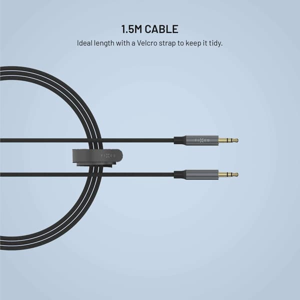 FIXED Link Premium 3.5mm Audio kabel 1.5m Rymdgrå