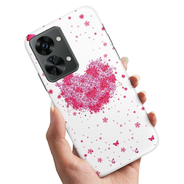 Deksel / Mobildeksel til OnePlus Nord 2T - Blomsterhjerte