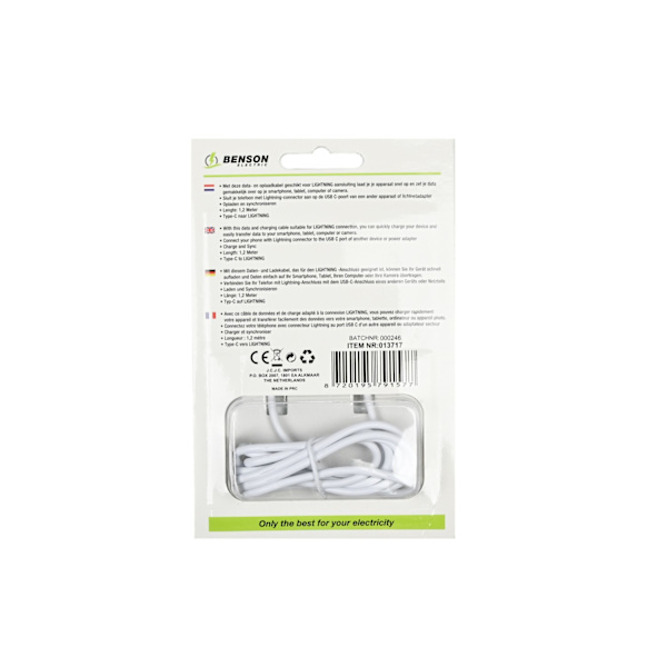 USB-C till lightning kabel 1.2 m