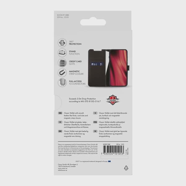 X2O Classic Wallet Plånboksfodral OnePlus 15R Svart