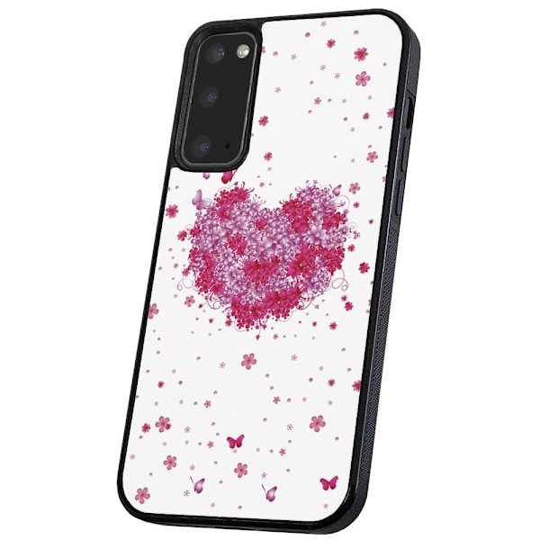 Samsung Galaxy S20 FE - Cover/Mobilcover Blomsterhjerte Multicolor
