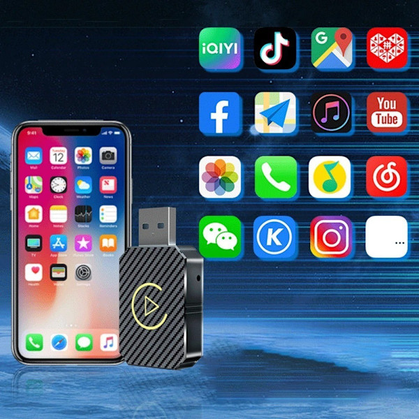 Trådlös CarPlay adapter 2025