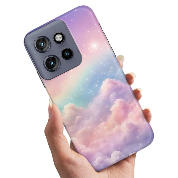 Deksel / Mobildeksel til Motorola Edge 50 Neo - Rainbow Clouds