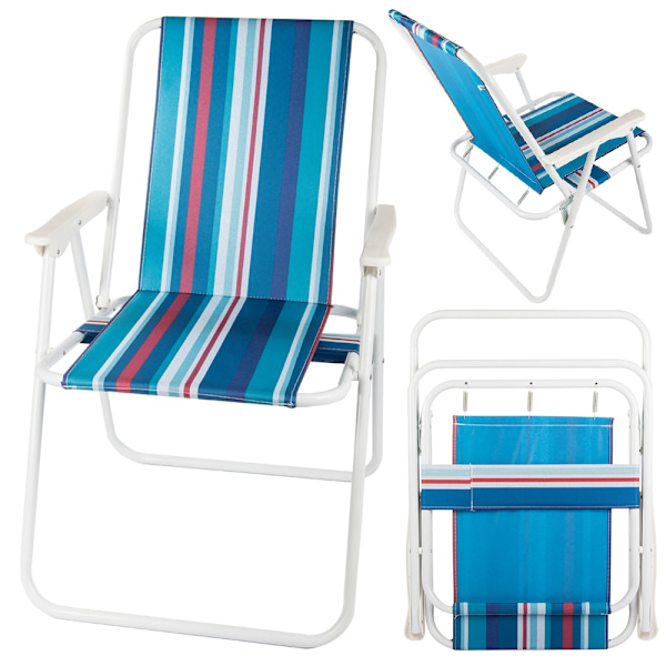 Strandstol / Solstol - Stol till Strand - Hopfällbar Multicolor