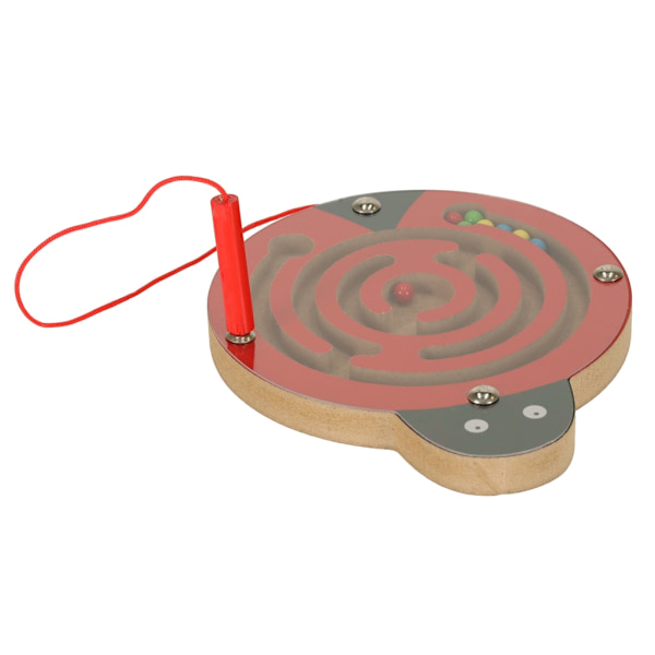 Magnetisk labyrint med nyckelpigabollar