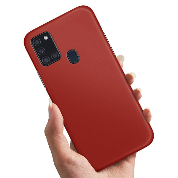 Samsung Galaxy A21s - Kuoret/Suojakuori Tummanpunainen Dark red