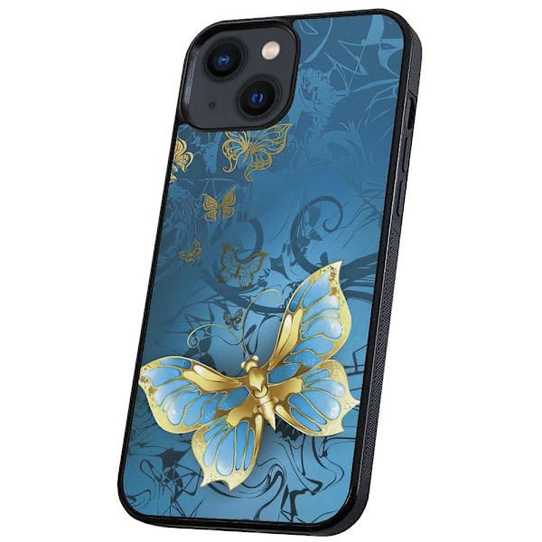 iPhone 14 - Deksel/Mobildeksel Sommerfugler