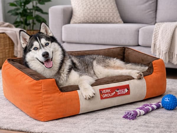 Hund- och kattbädd medium halkfri Orange