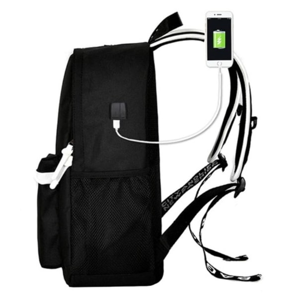 Rygsæk med LED & Kodelås / Taske - 19L Black