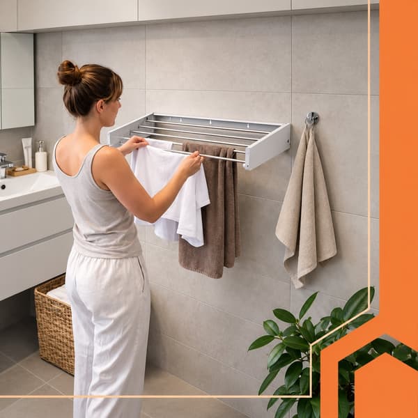 Kokoontaitettava kuivausteline 80 cm – Seinäkiinnitteinen - 2-Kpl 2-Pack