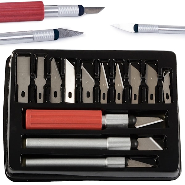 Hobbykniv / Skalpellkniv - Kniv med 13 blader til hobbyprosjekter