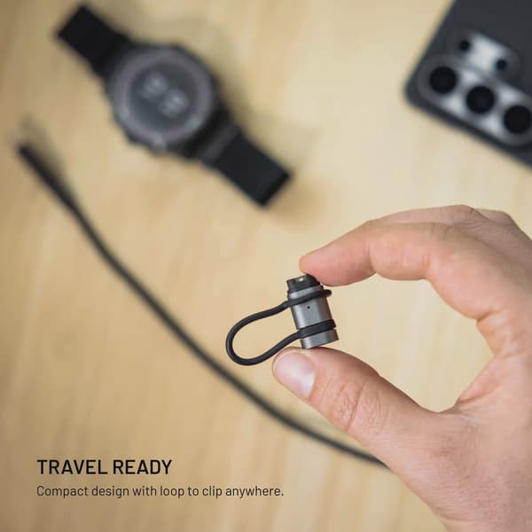 FIXED USB-C Laddningadapter för Garmin Smartwatch Svart
