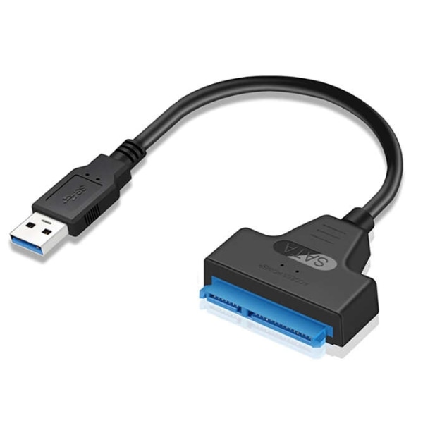 USB 3.0 till SATA 3 Adapter - Passar till HDD / SSD - Hårddisk Svart