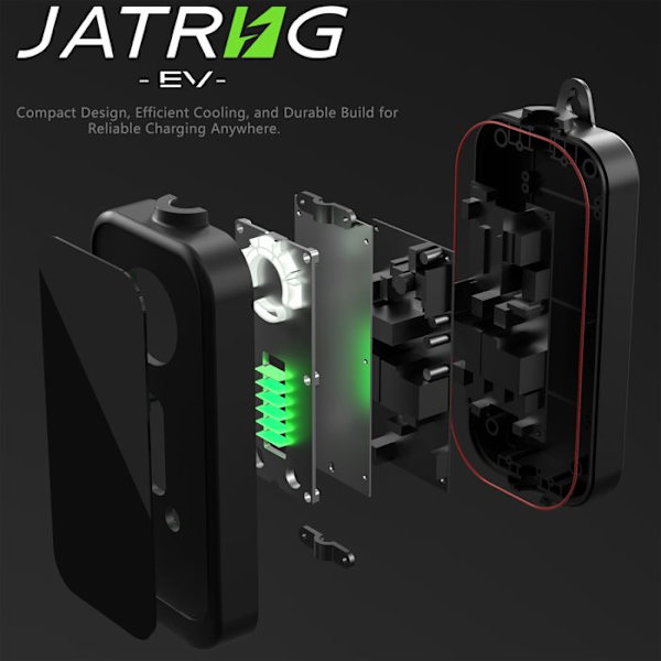 JATRHG EV-laddare 5M 7,2KW-1,5KW 32A|16A|13A|10A|8A Typ 2 Laddningskabel Elbil Bärbar kopplingsbar strömladdare