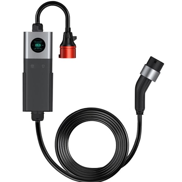 Bärbar Laddare - JATRHG - Typ 2 - 11kW - 7M - 380V 16A - IP55 Svart