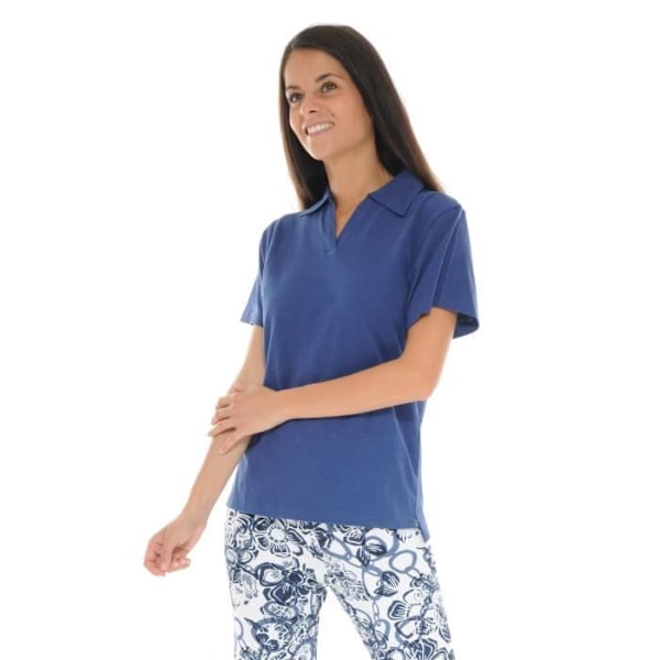 T-shirt - VIDIANE - 6445 - Kortärmad - Polokrage - 100% Bomull Blå 38
