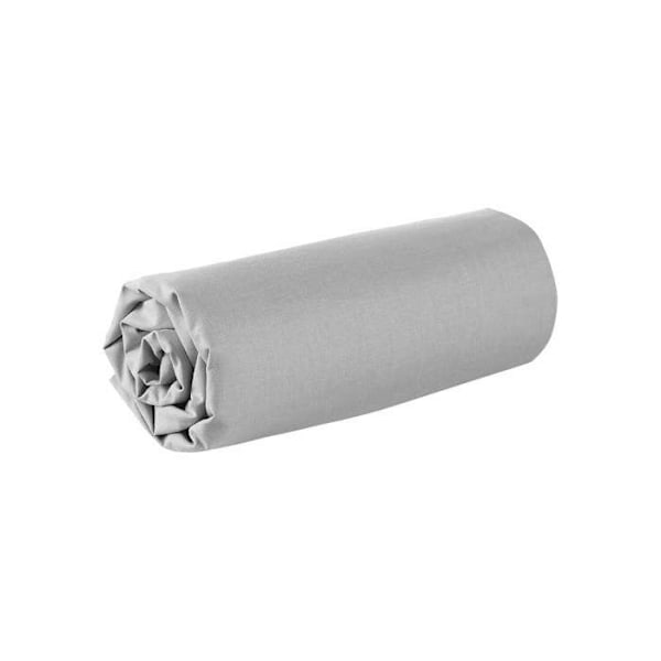 Drap housse - 120 x 190 cm - 100% bomuld - 57 tråde - Frankrig - Grå Grå