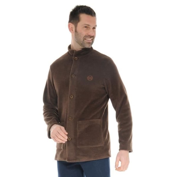 Indendørs jakke - Christian Cane - Daho - Mørkebrun - Mao-krave - Polar fleece polyester kastanj M