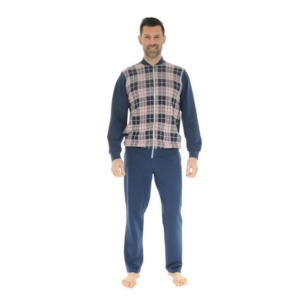 Inomhusklädsel herr - CHRISTIAN CANE - DAVY - Blå - Mao-krage - Elastisk midja - Fleece Blå XXL