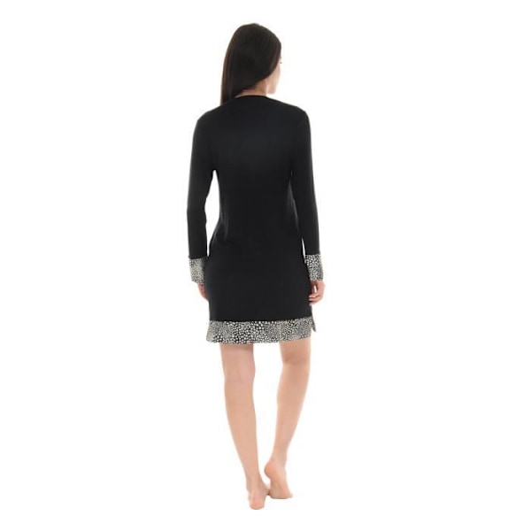 Nattøj - Christian Cane - Cassy - Flydende mesh og satin - Ren sort Svart 38