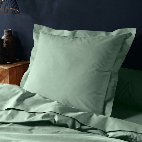 Pudebetræk - 100% bomuld - Salvie - 63x63 cm - Vaskbar - Moderne design salviagrön
