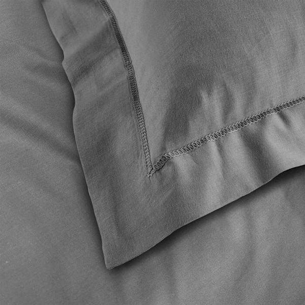 Pudebetræk - 100% bomuld - Antracit - 50x70 cm - Vaskbar - Moderne design Antracit