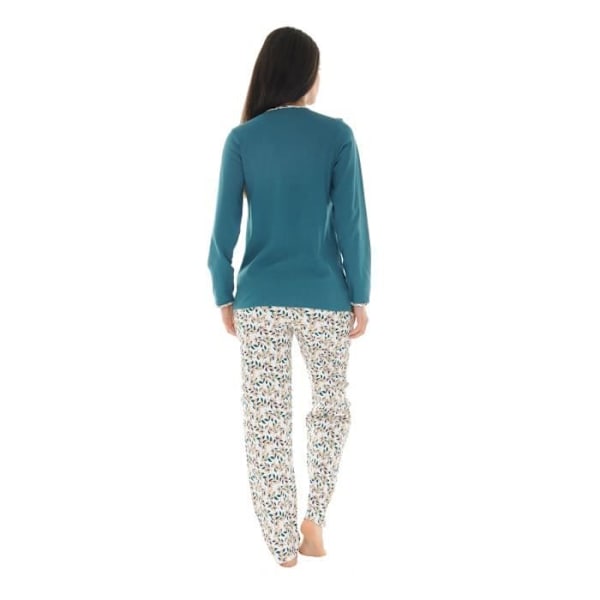 Pyjamas Lång Grön Cidonie - CHRISTIAN CANE - Kvinna - Broderi Framsidan - Elastisk Midja - 100% Bomull Grön 38