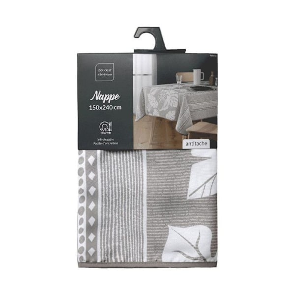 Duk rektangulär 150 x 240 cm polyester tryckt Ambrine Beige
