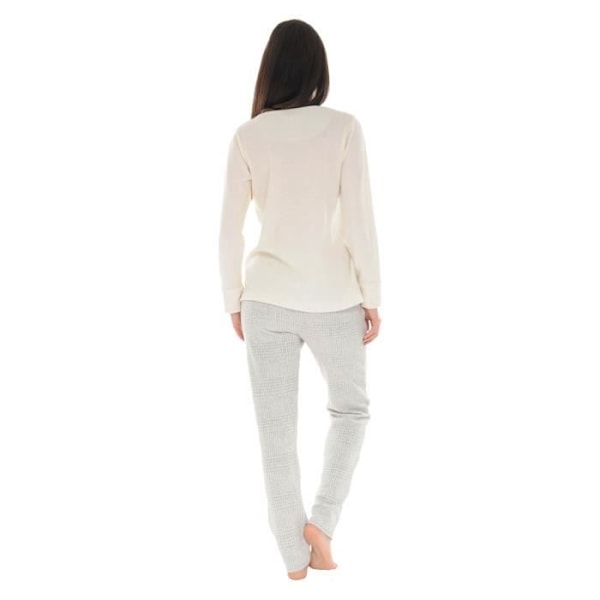 Pyjamas Lang - PILUS - Model ADA - Ecru - Optimal Komfort - Tidensløs Elegance Ecru 44