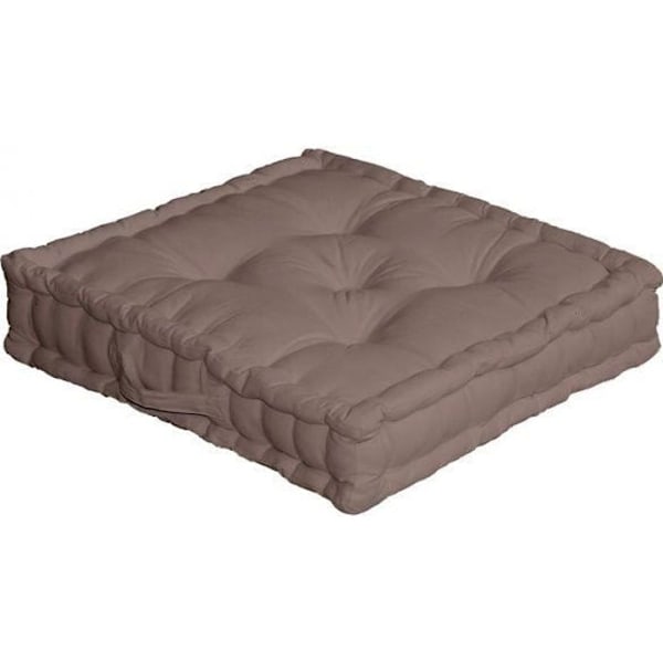 Golvkudde - Taupe - 50 x 50 cm - 100 % bomull - Bekväm - Dekorativ Mol