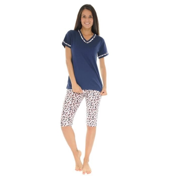 Pyjamas Kort Blå Valia Pyjamas Kort 6161 Blå 38