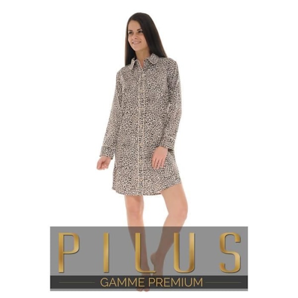Nattøj - Pilus - Agathe - Mørkebrun - Leopardmønster - Tyrkisk Krave kastanj 42