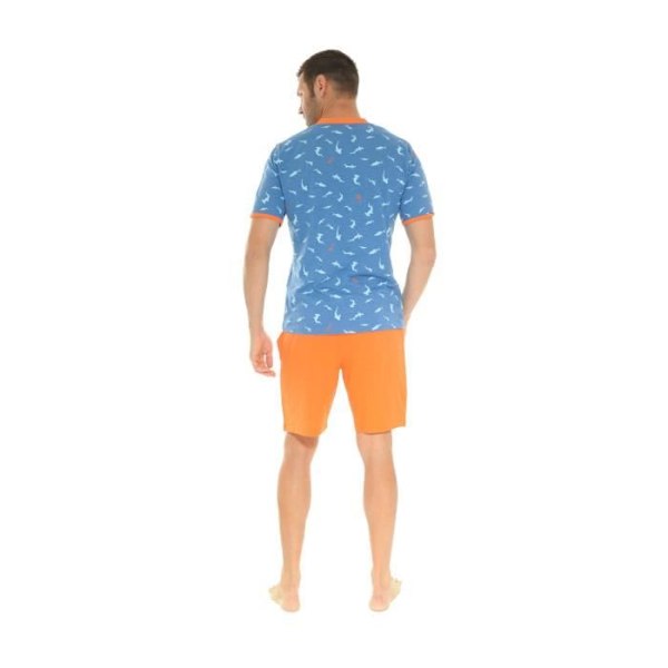 Pyjama Court - Winston - 5866 - Col V - Merieläinten Kuvio - 100% Puuvillaa Blå XXL