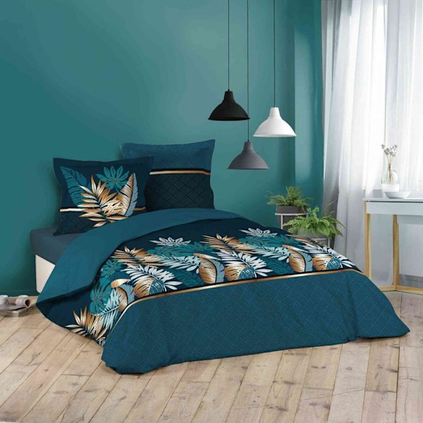 PARURE DE LIT 3 KOSKETTA 260 x 240 CM PRINTTI 42 LANKAA ALLOVER ALIANOR KASTANJ