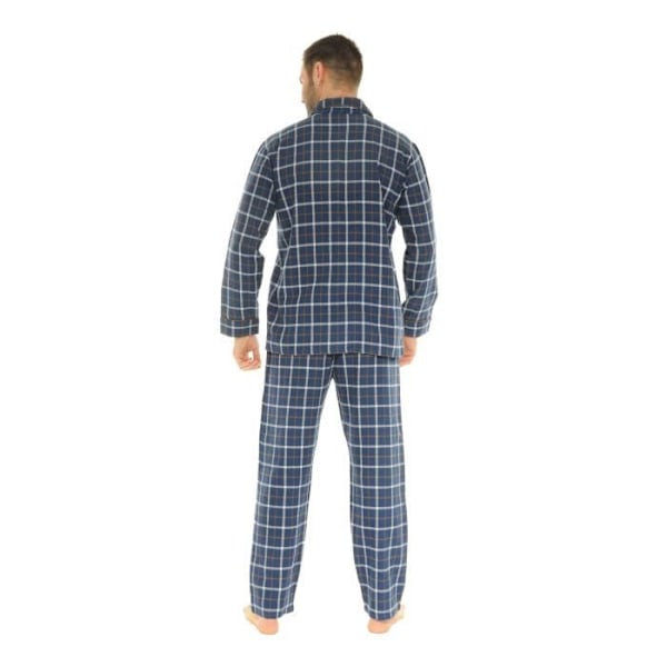 Pyjamas för män - Christian Cane - Dorian - Krage - 100% bomull - Mörkblå Blå jag