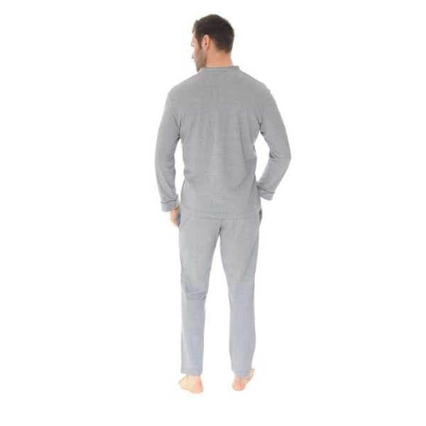 Pyjama Lang Grå Ubaldin Pyjama Lang 100% Bomuld 4576 Grå XL