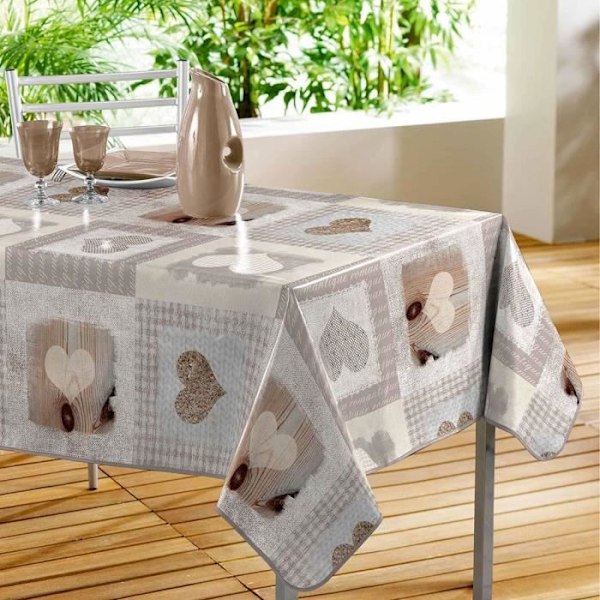 Dugnad - Voksdug - Rektangulær - 140 x 240 cm - Cosy hjerte