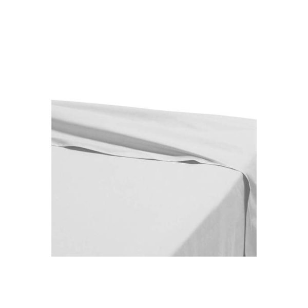 Platt tyg - 240 x 310 cm - 100% bomull - 57 trådar - Frankrike - Vit Vit